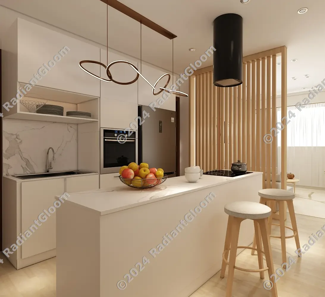 Aristetelou apartment 51 living kitchen 1